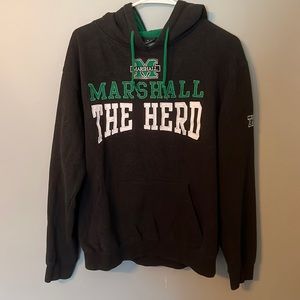 Marshall university hoodie - men’s large - dark grey